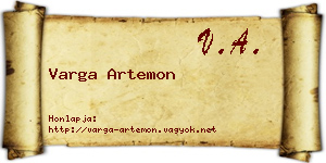 Varga Artemon névjegykártya